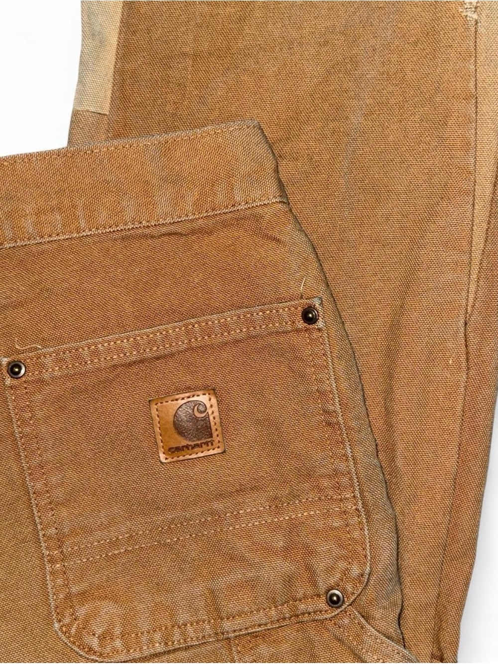Y2K Carhartt Brown Duck Carpenter Two Tone Utility Workwear Pants